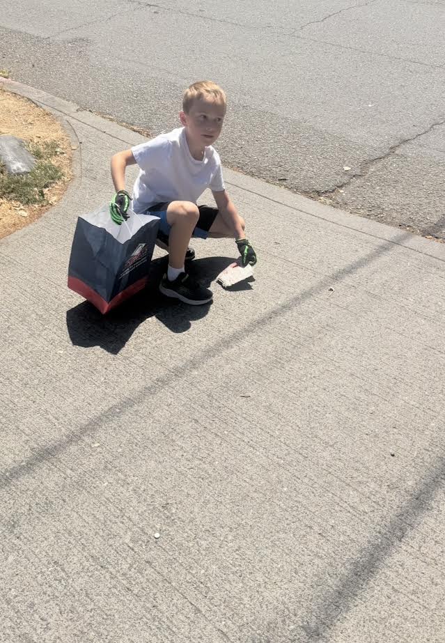 Neighborhood cleanup before photo